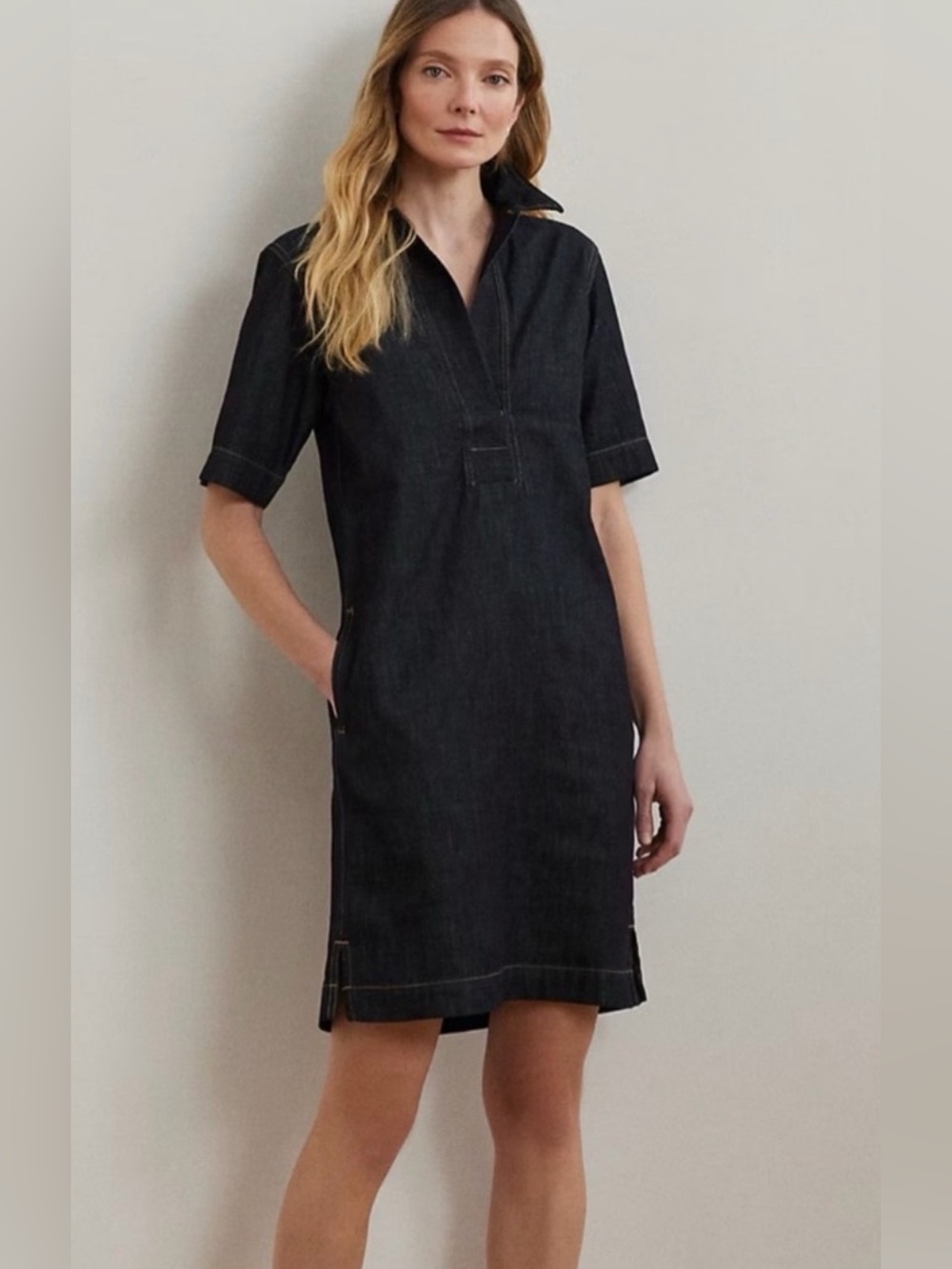 Ralph Lauren Denim Shift Dress Indigo Size S